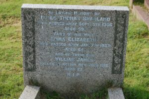 Sharland headstone Bovey Tracey