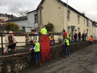 Poppy Team memorial Bishopsteignton