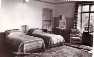 Black and white photograph of Bedroom Murley Grange, Bishopsteignton