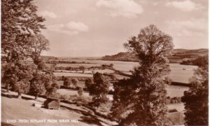 SEpia photograph of River Teign Estuary from Wear Hill