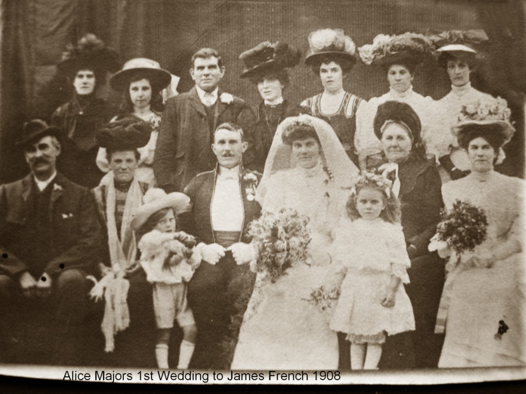 Alice Major wedding to James French 1908