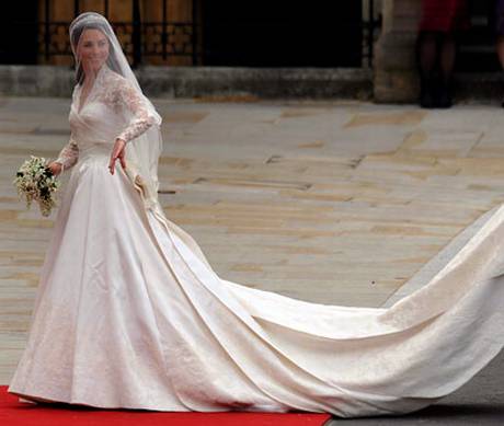 Kate Middleton's wedding dress and veil