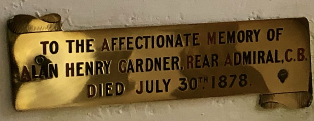 Brass Plaque to Alan Henry Gardner, Bishopsteignton Church