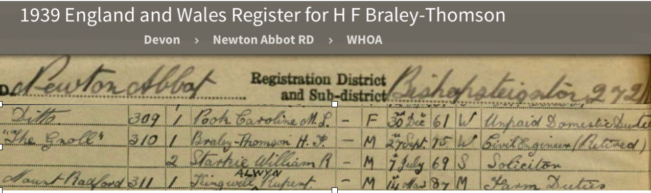 1939 Census for The Gnoll