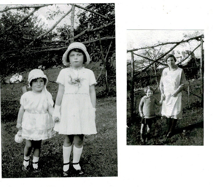 Betty and Margaret Quantick at Edith & Fred's wedding 1933, and Edith with Betty