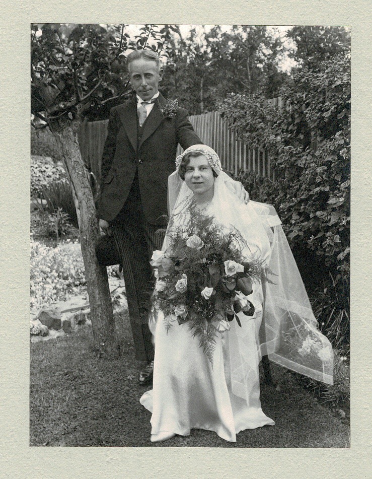 Edith and Fred Quantick on their wedding day