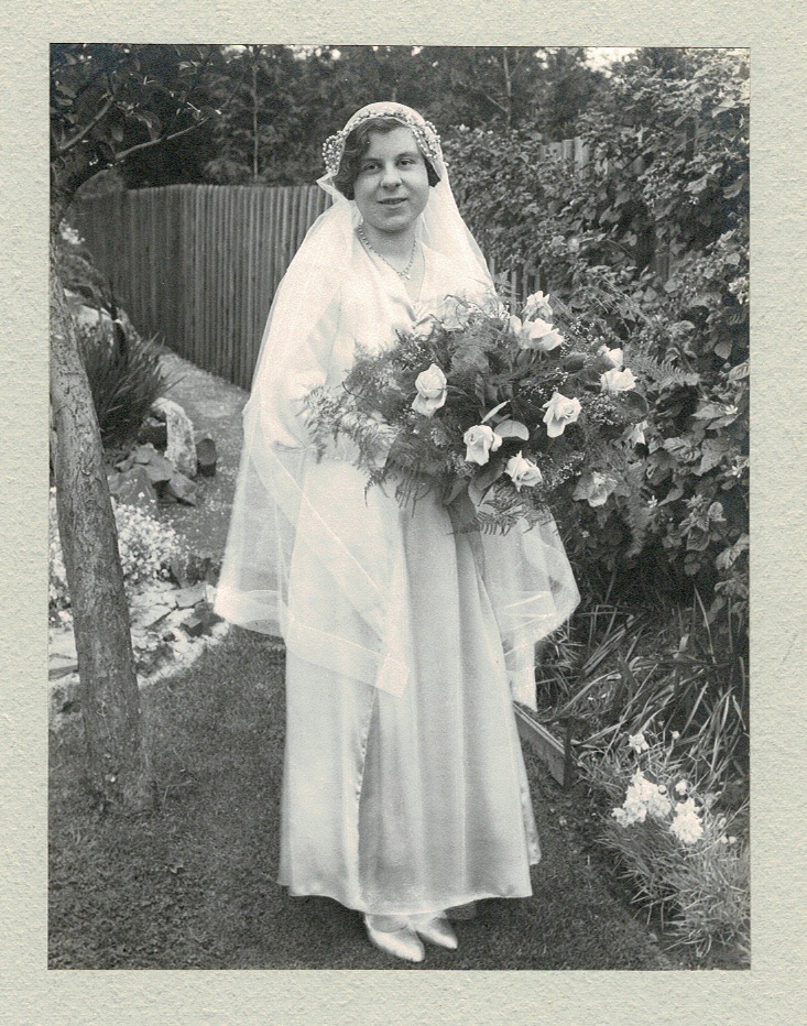 Edith Quantick on her wedding day