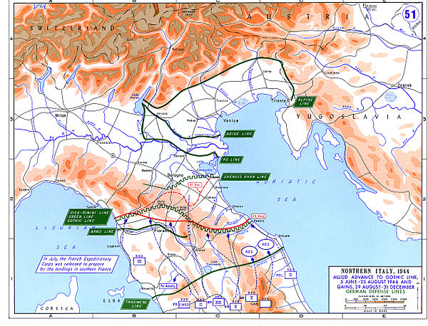 Gothic Line Map