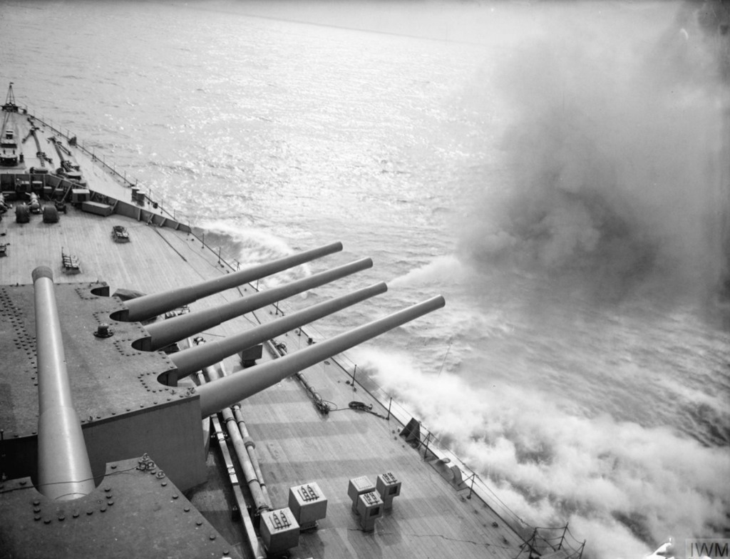 Guns On Deck HMS Prince of Wales