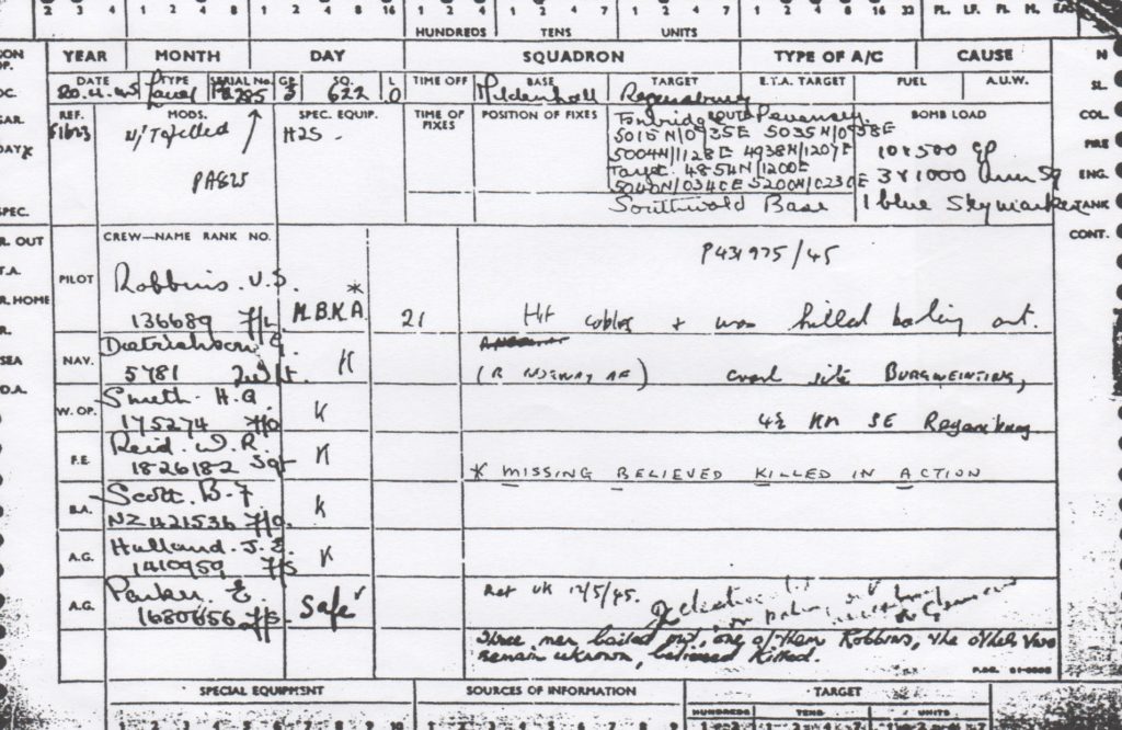 PA285 RAF Crash Report