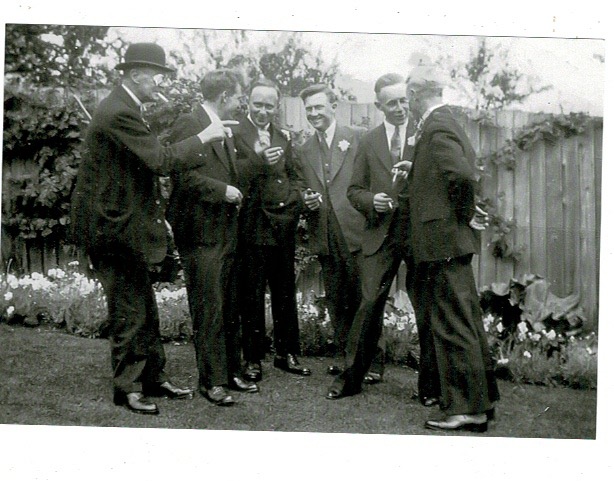 Quantick brothers after Fred & Edith's wedding