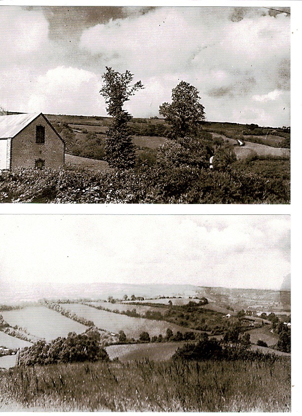 Wartime village; the farm and from the hill