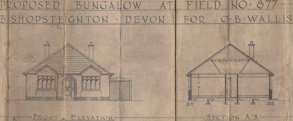 Part of a plan for a house in Bishopsteignton.