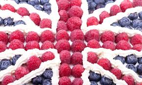 Union Jack Fruit Flan