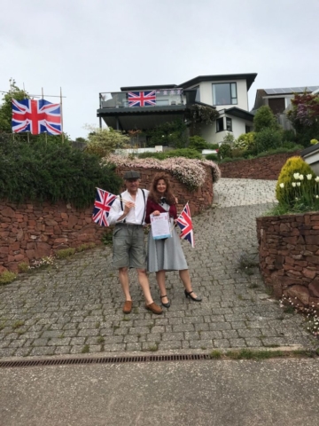 Jess, Richard, house and gardens in fine character on VE Day