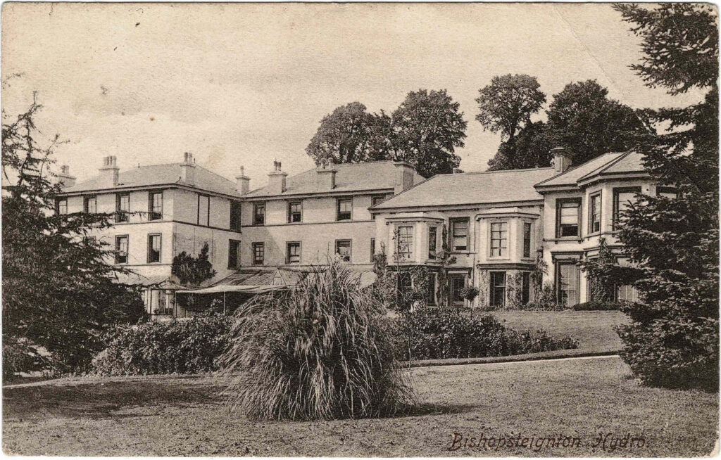 Postcard of Huntly Bishopsteignton Hydro inscribed in pencil on reverse