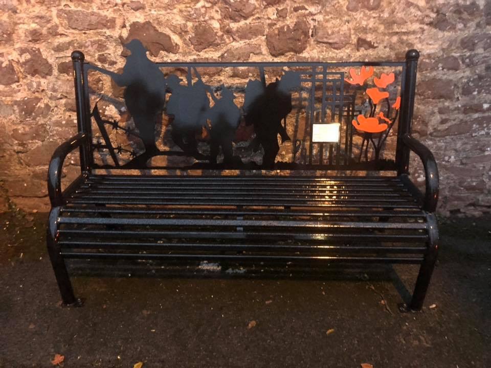 WWI commemorative bench