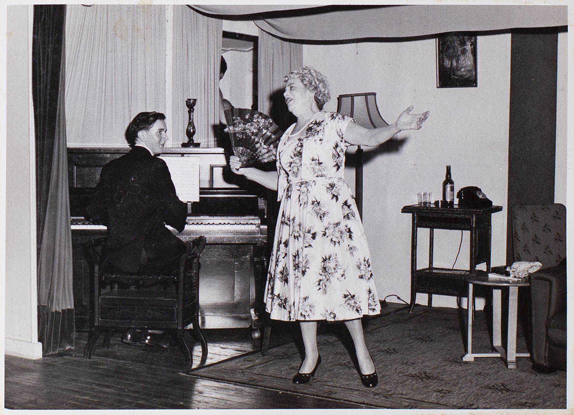 Photograph of the cast in the play 'The Blue Goose' presented by Bishopsteignton Players in 1961