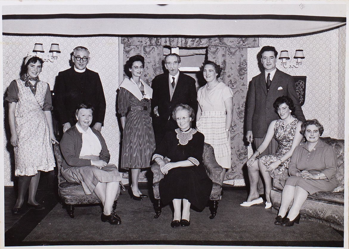 Photograph from a scene in the play 'Akin to Love' presented by the Bishopsteignton Players