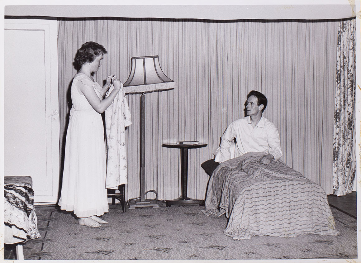 Photograph of cast members in a scene from the play 'Jane Steps Out'