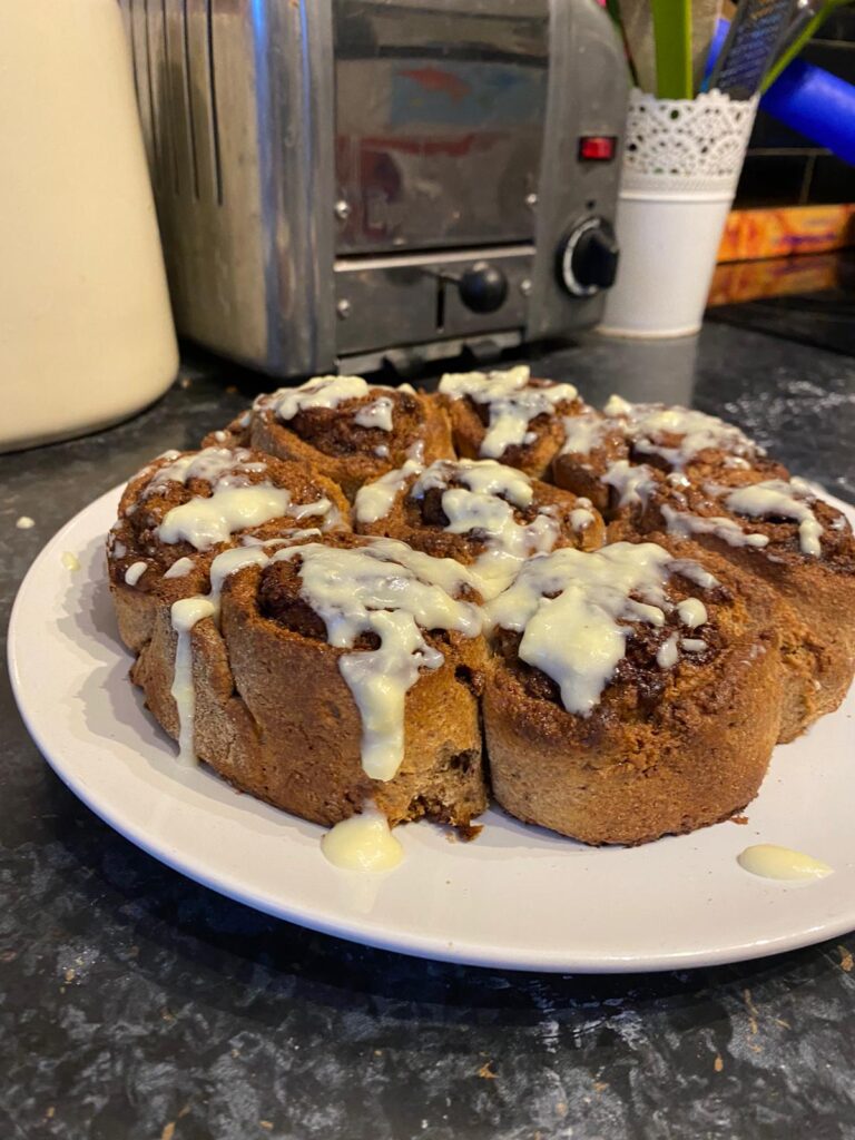 Cinnamon buns made in lockdown