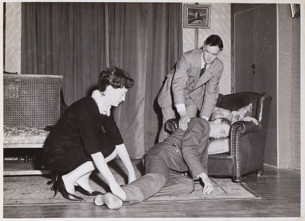 Photograph of a scene from the play 'The House By The Lake' presented by Bishopsteignton Players in 1962.