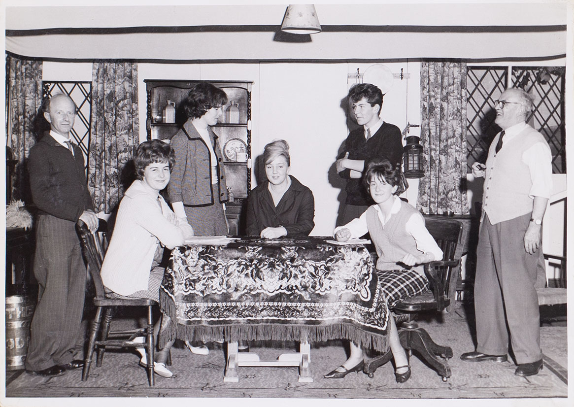 Photograph of Backstage Workers from the play 'Haul for the Shore' presented by Bishopsteignton Players in 1963