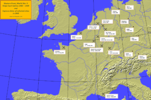 Map of Western Front WWII