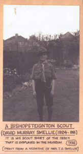 Mounted photograph of 1st Bishopsteignton Scouts member David Murray Smellie