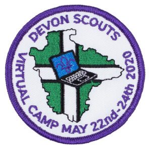 Devon Scouts virtual camp badge from May 22nd - May 24th 2020