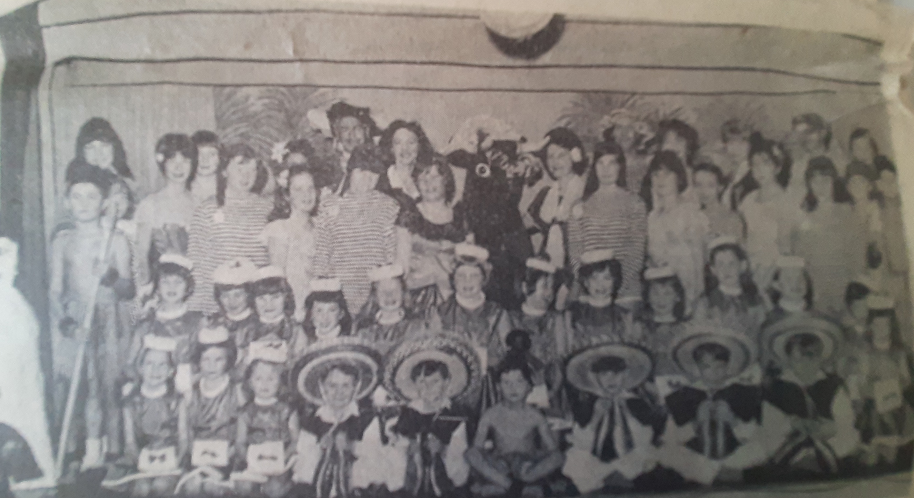 Newspaper photograph of the cast of Robinson Crusoe, 1966