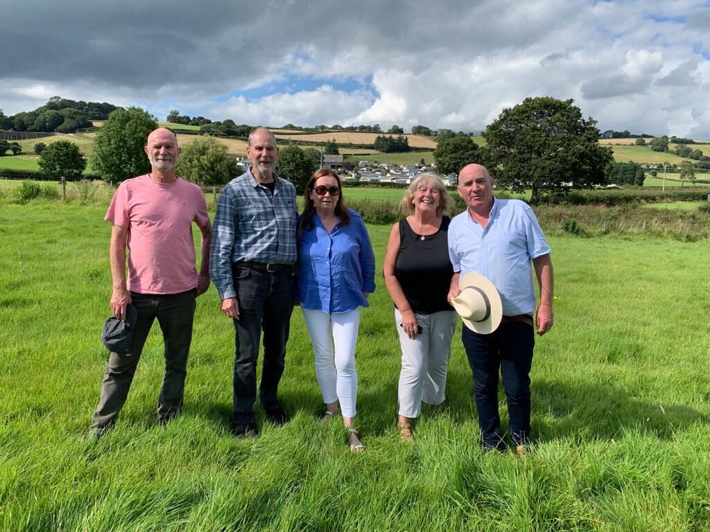 Paddy O'Gorman, his brothers and wives visiting Wear Farm Bishopsteignton