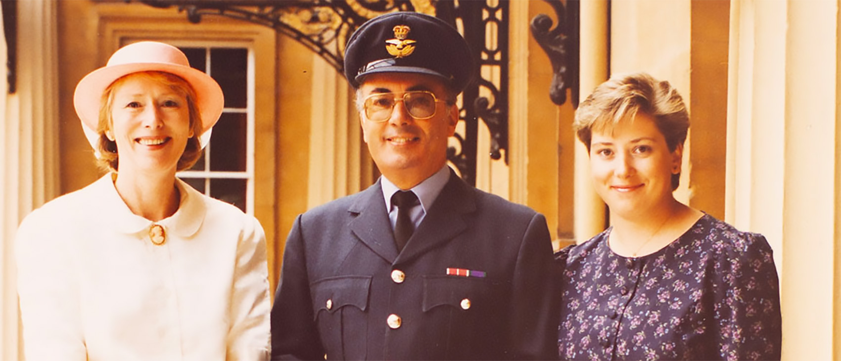 Cropped Photograph of Bryan Dunford MBE at his investiture cropped