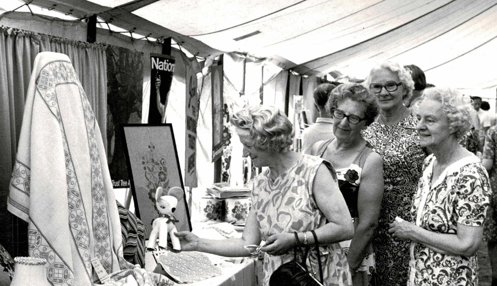 womens institute members attending a village show in the 1970s