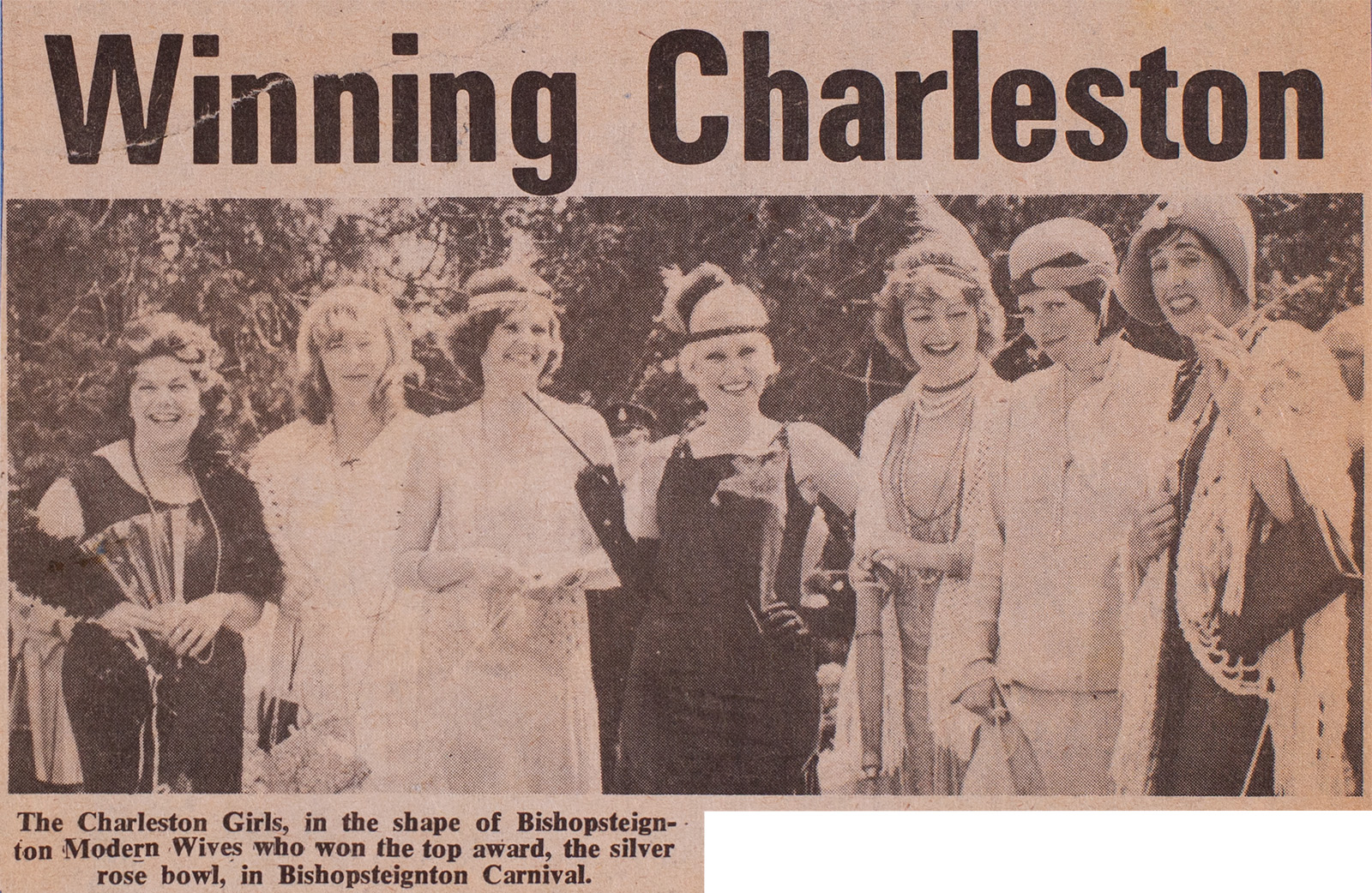 Newspaper Cutting Modern Wives Carnival Entry 1978