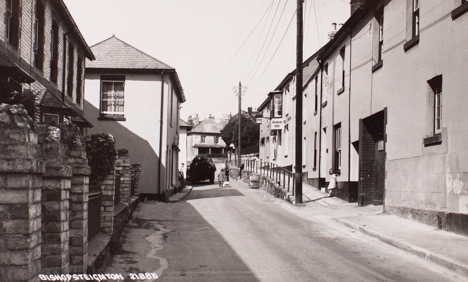 Postcard of Fore Street, Bishopsteignton, c1885