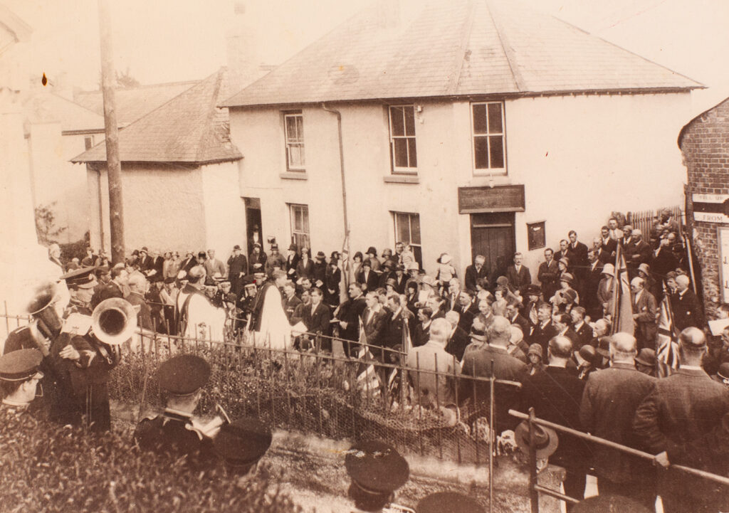 Photograph of the Dedication of the War Memorial