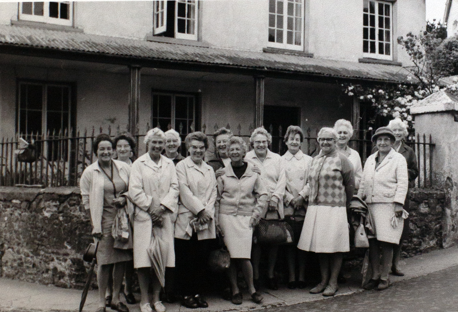 Photograph of Bishopsteignton WI members on sponsored walk, 1970