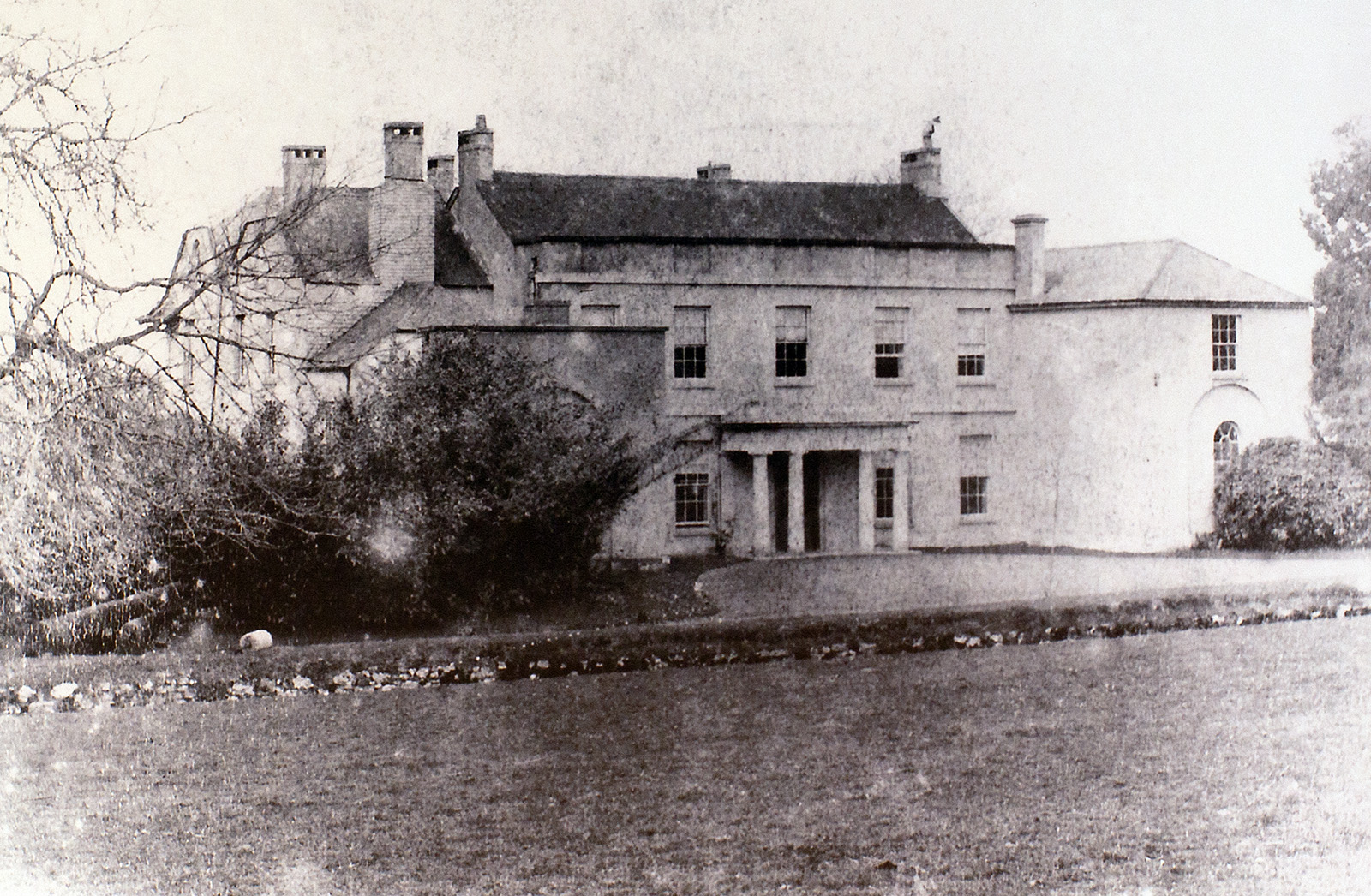 Photograph showing the front aspect of Wood, Bishopsteignton, c1860