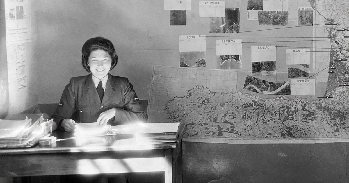 Mary Overill at Coastal Command 1943 edited image