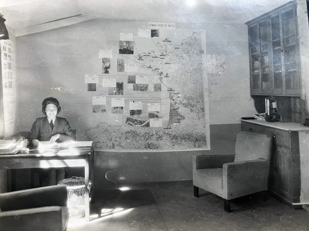 Photograph of Mary Overill (née Bovey) at Coastal Command 1943