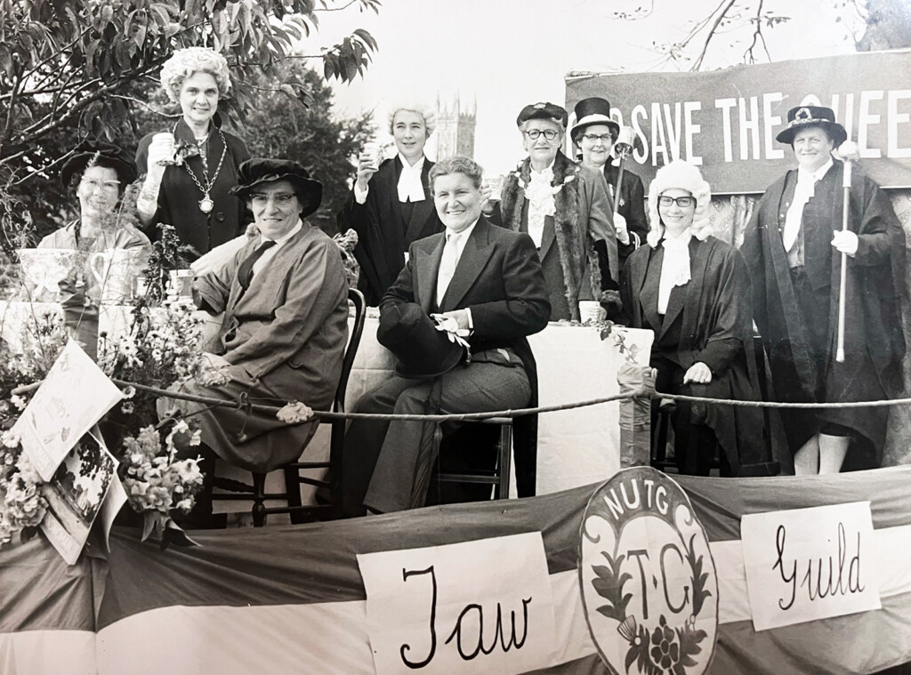 Photograph of Mary Overill (nèe Bovey) 1978 Barnstaple Carnival